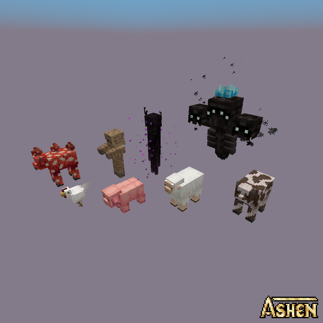 Ashen Custom Mobs texture pack