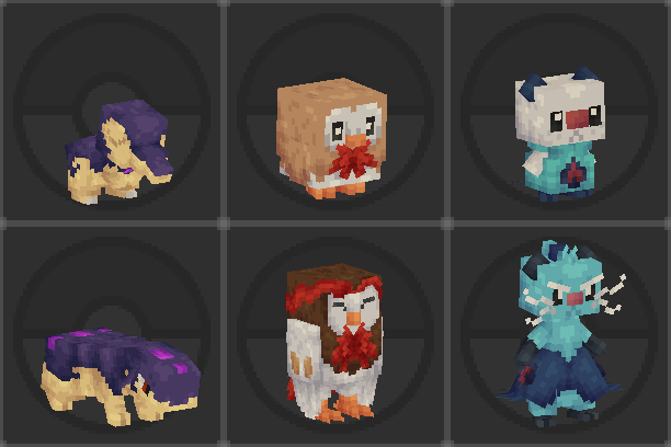 Fully Hisuian Starters (Cobblemon) texture pack for Minecraft