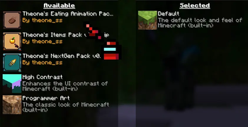Theone's Eating Animation  texture pack for Minecraft